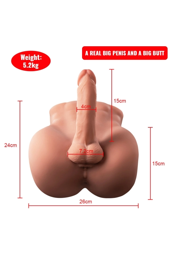 Full TPR Big Dildo Male Torso Sexdolls